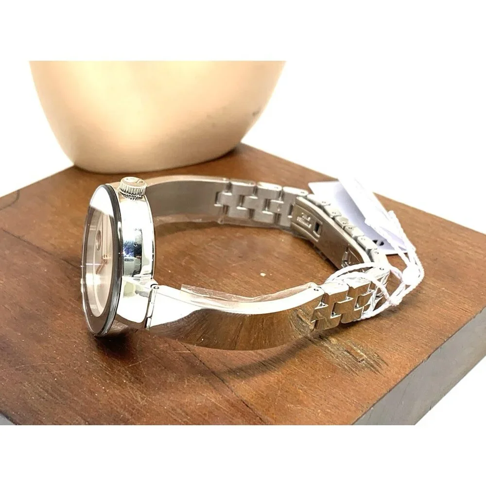Movado Womens Watch 3600194 Bold Swiss Quartz Silver Stainless Steel Bangle 34mm